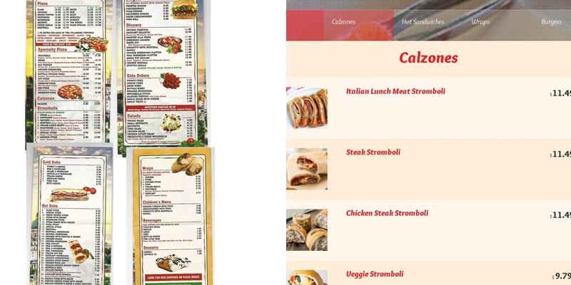 Anthony's Pizza Palace Menu