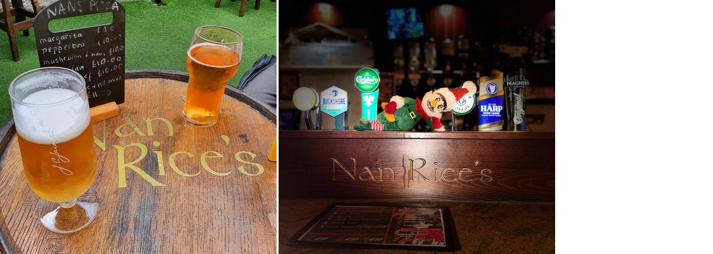 Nan Rices Bar Lounge Restaurant Menu