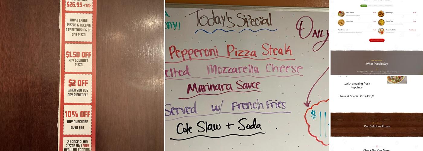 Special Pizza City Menu