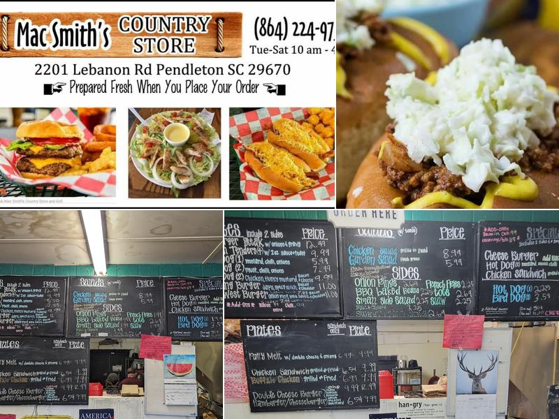 Mac Smith's Country Store Menu