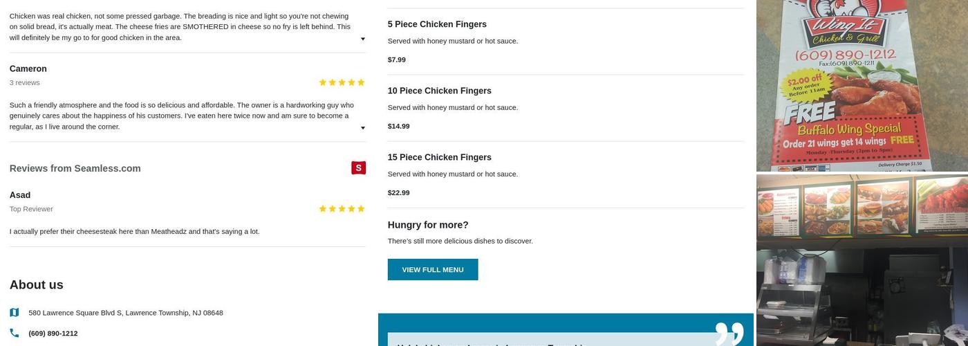 Wing it & Grill Menu