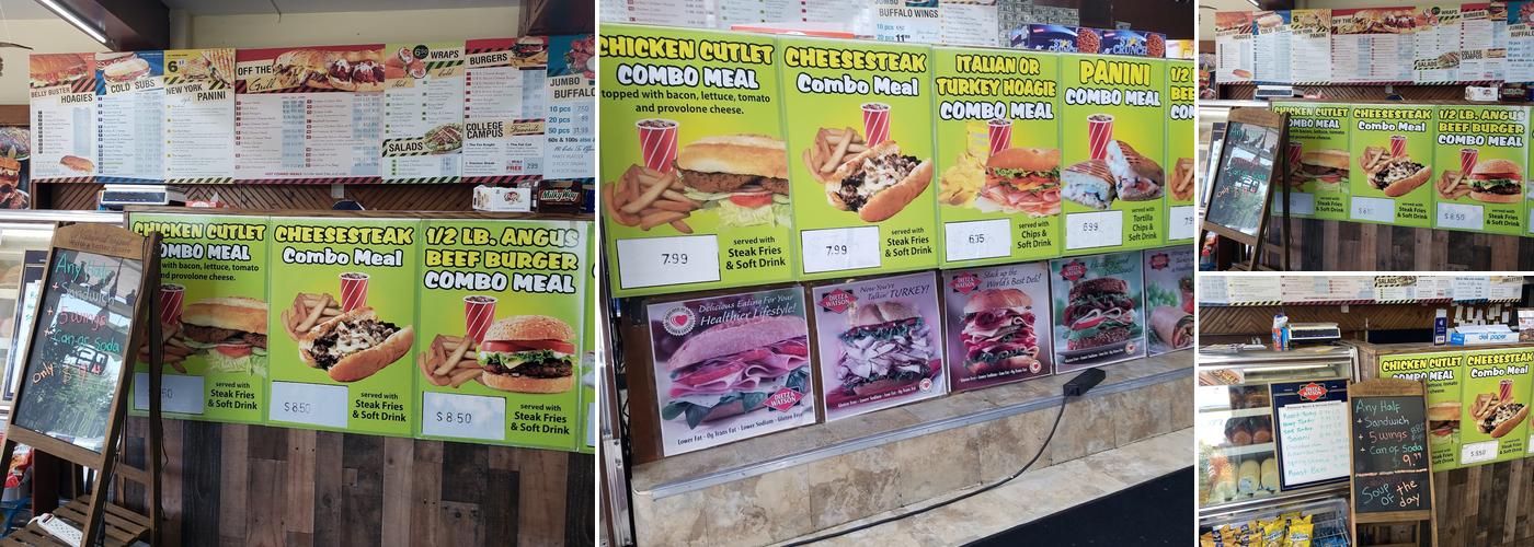 Rays sub shop Menu