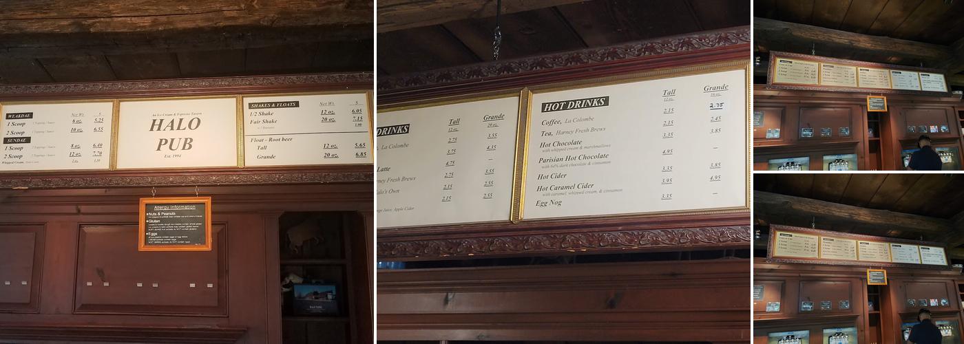 Halo Pub Menu
