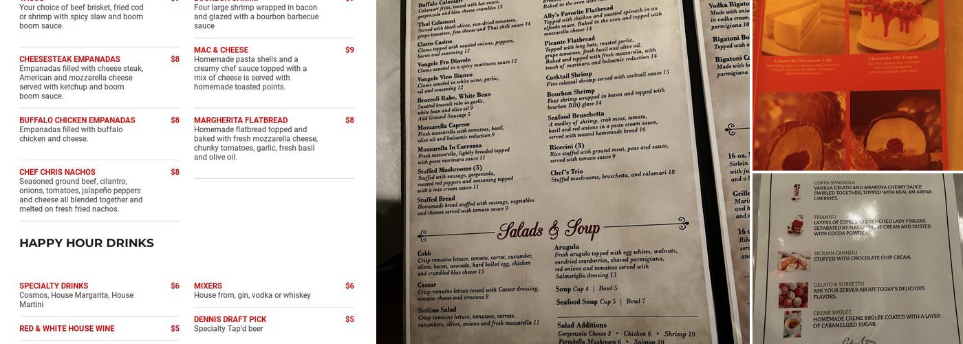 Cafe Antonio Bistro & Bar Menu