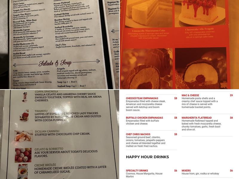 Cafe Antonio Bistro & Bar Menu