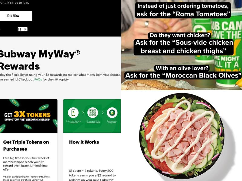 Subway Menu