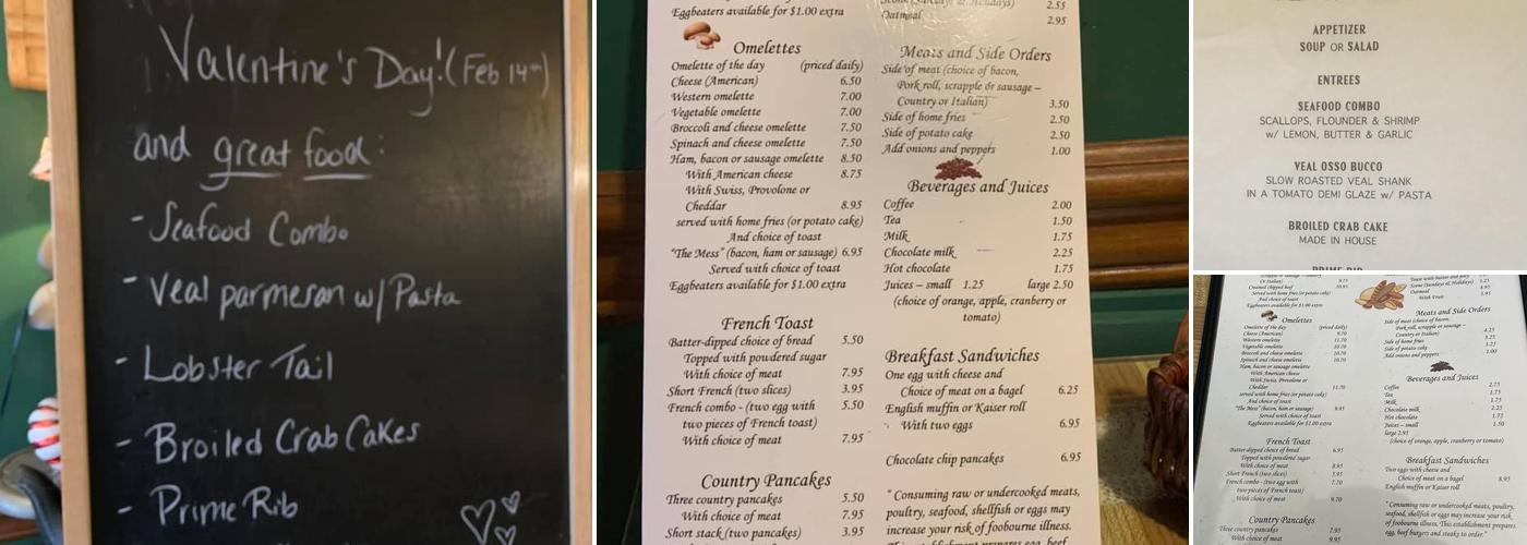 Cafe Ferraro Menu