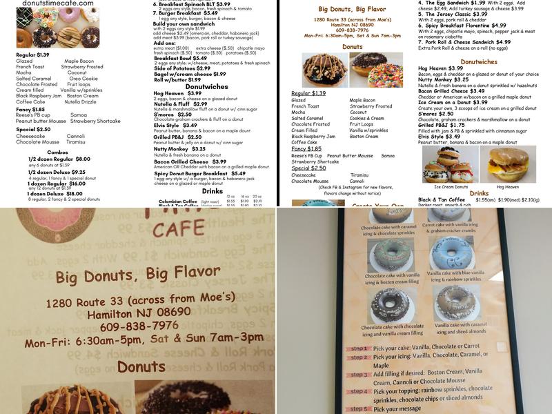 Donuts Time Cafe Menu