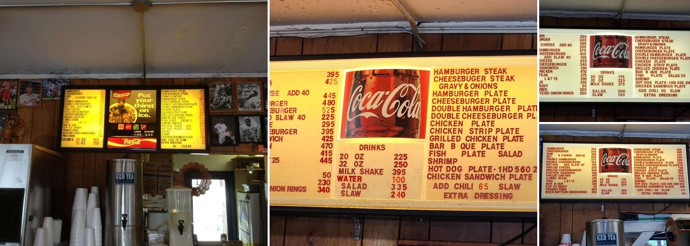 Mac's Drive In Menu