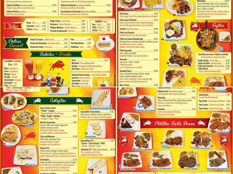 Fiesta Brava Menu