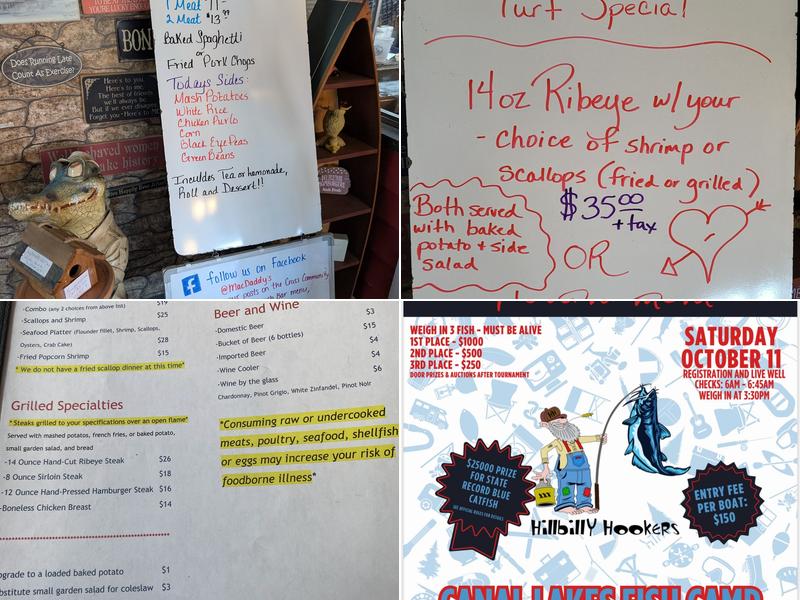 Mac Daddy's Restaurant Menu