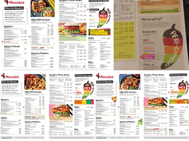 Nando's Antrim The Junction Menu