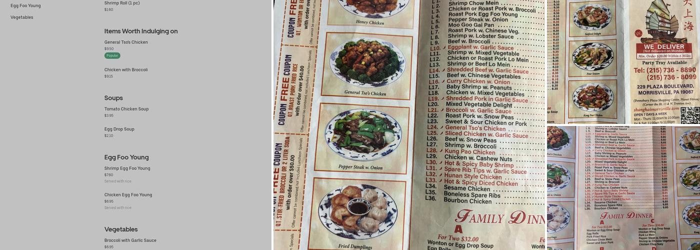 Great Shanghai Menu