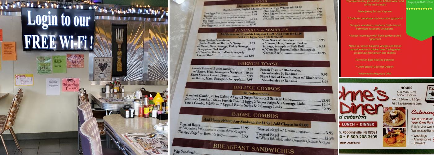 Daphne's Diner Menu