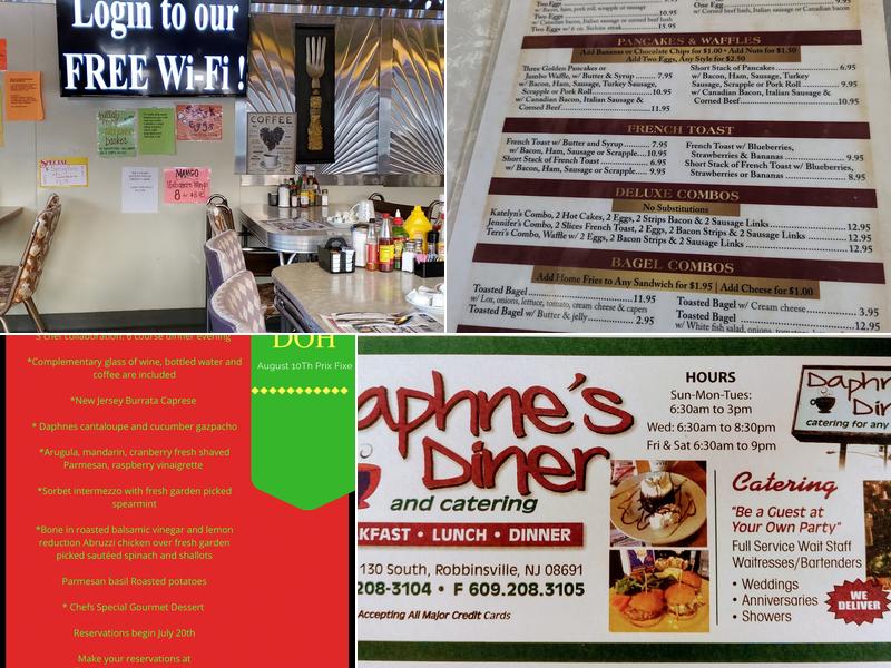 Daphne's Diner Menu