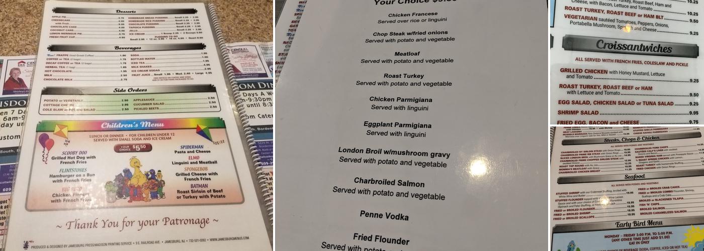 Wisdom Diner Menu