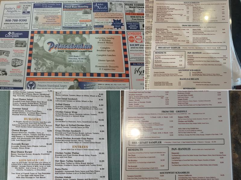 Princetonian Diner Menu