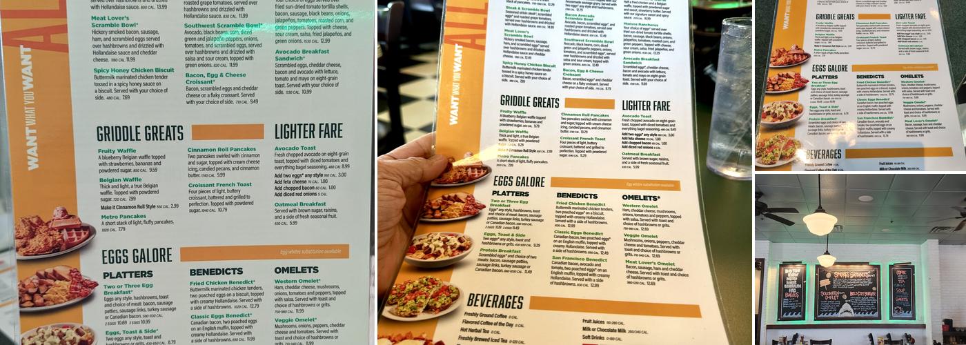 Metro Diner Menu