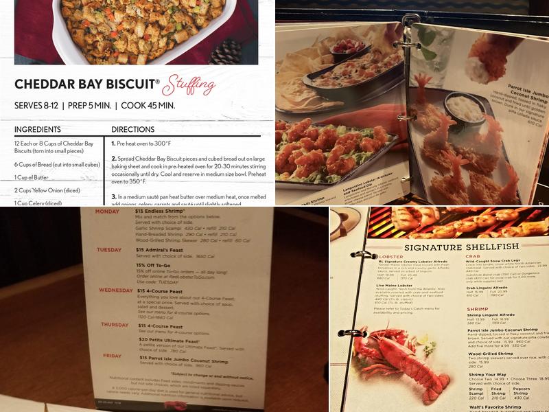 Red Lobster Menu