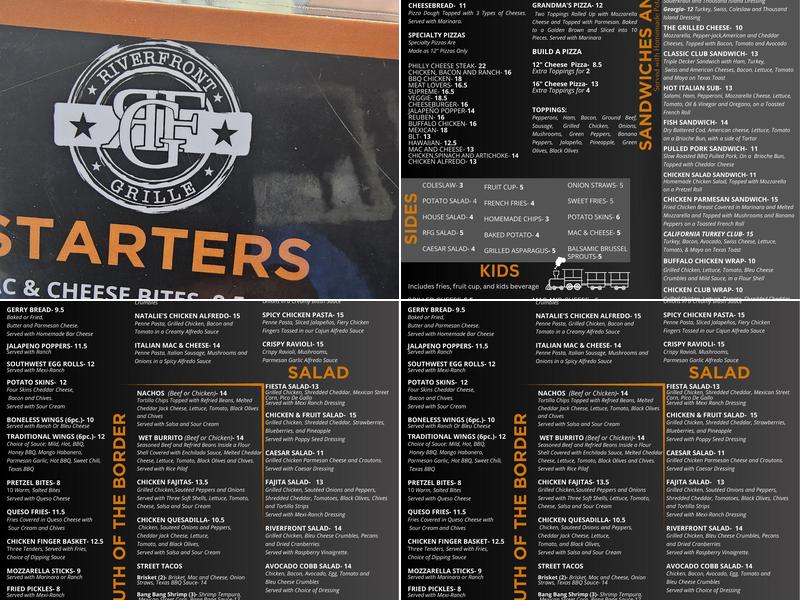 Riverfront Grille Menu