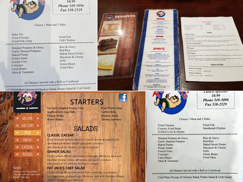 Fat Jack's Menu