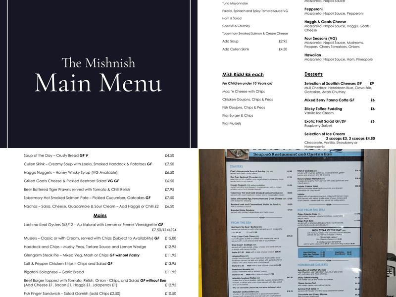 Mishnish Menu