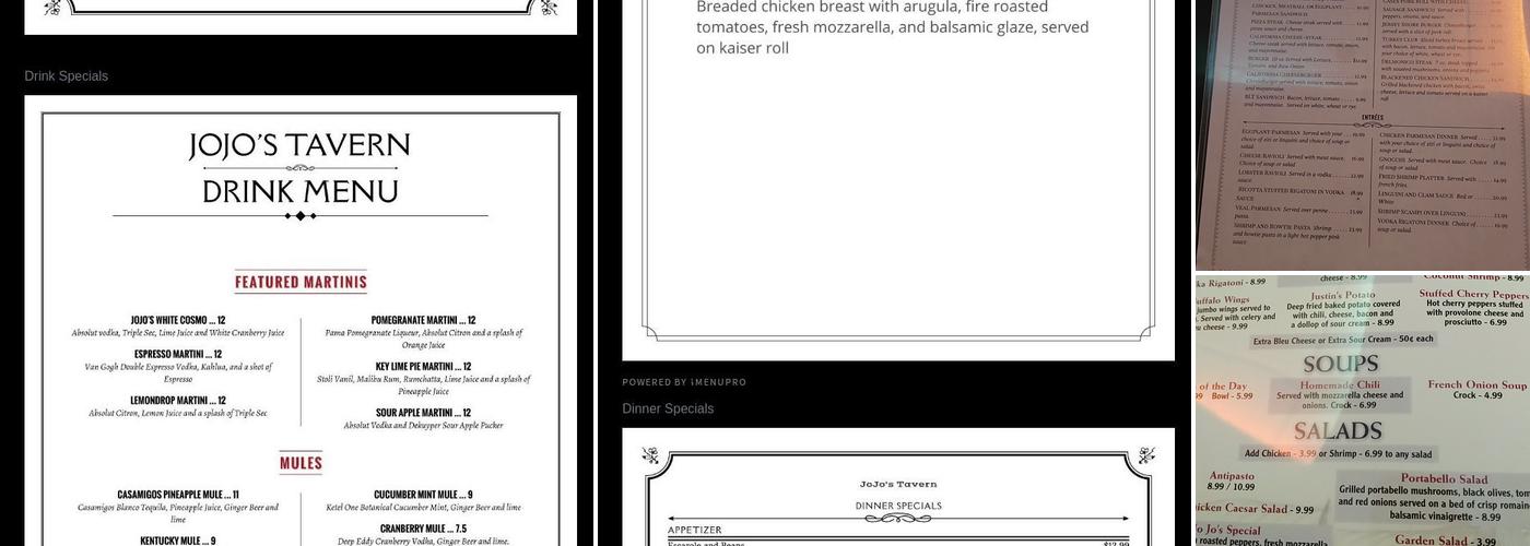 JoJo's Tavern Menu