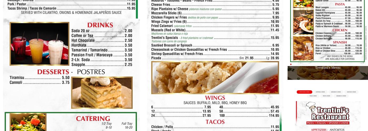 Trentini's Menu