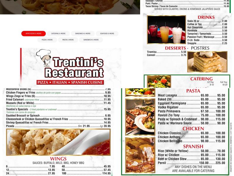 Trentini's Menu