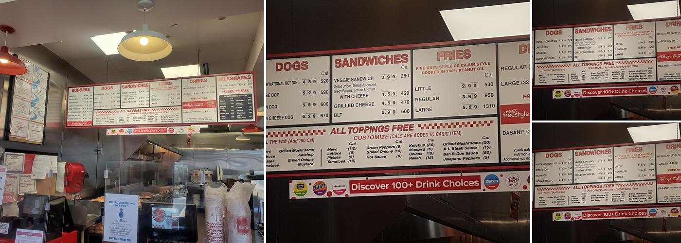 Five Guys Menu