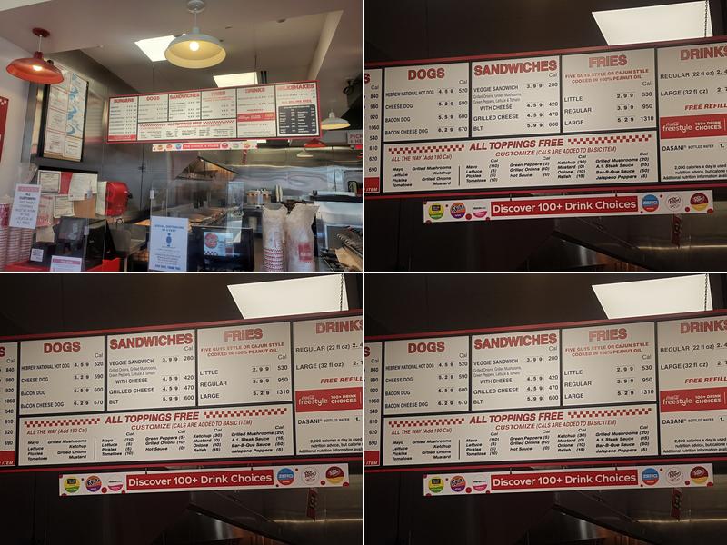 Five Guys Menu