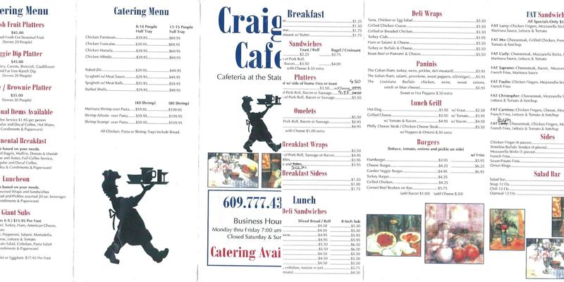 craigscafe .net Menu