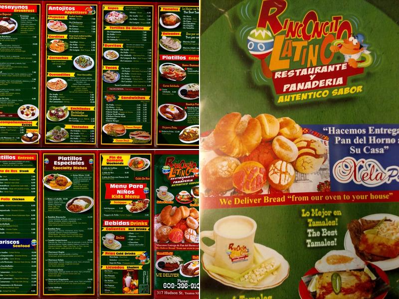 Rinconcito Latino Menu