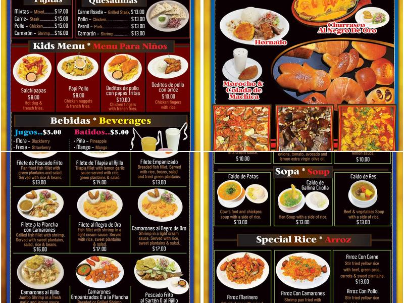 El Negro De Oro Menu