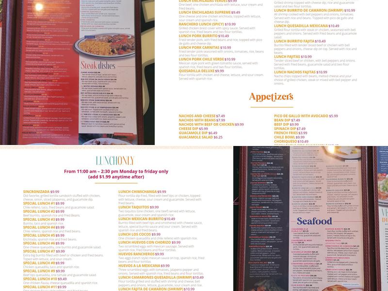 Rey Azteca York Rd - Warminster Menu