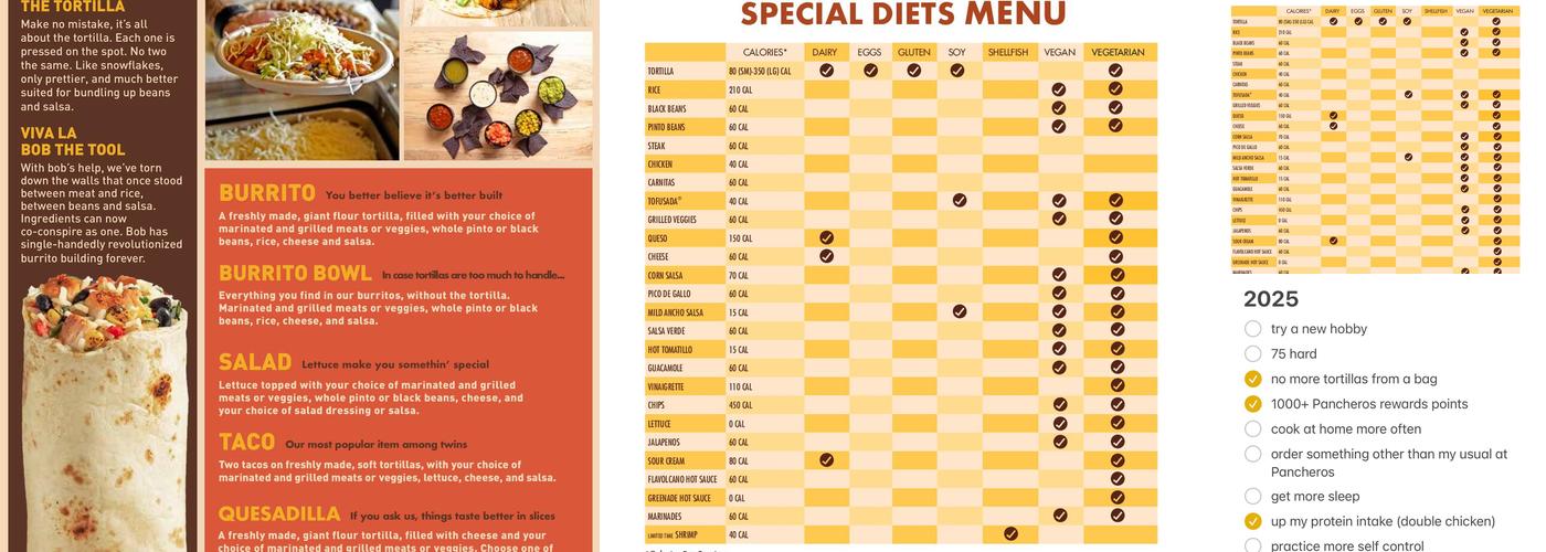 Pancheros Mexican Grill - Flemington Menu