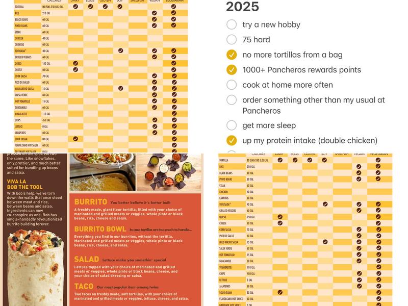 Pancheros Mexican Grill - Flemington Menu