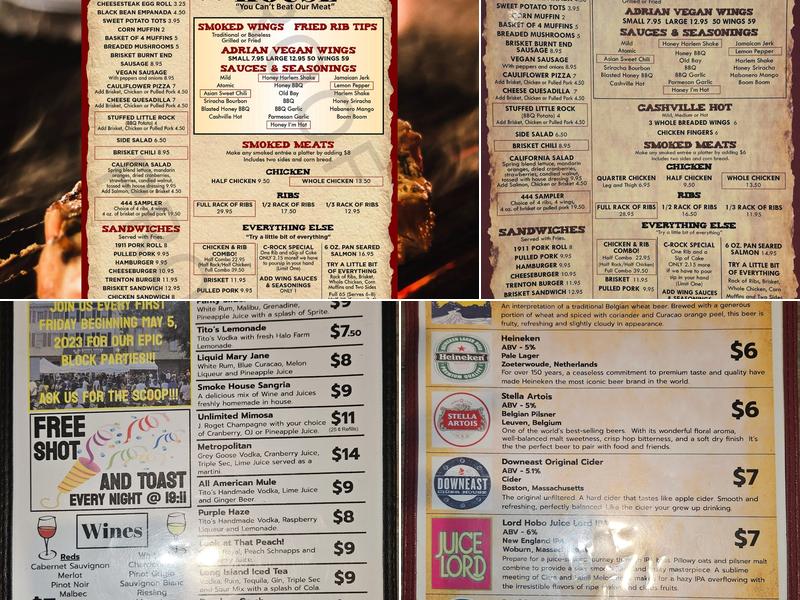 1911 Smokehouse BBQ Menu