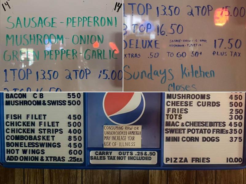Kluck's Callon Saloon Menu