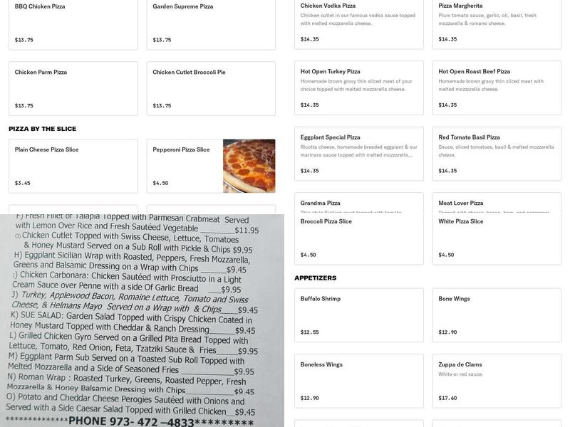 Villa Roma Pizzeria & Deli Menu