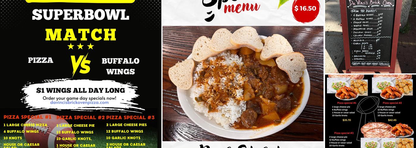 DaVinci's Brick Oven Pizza Menu