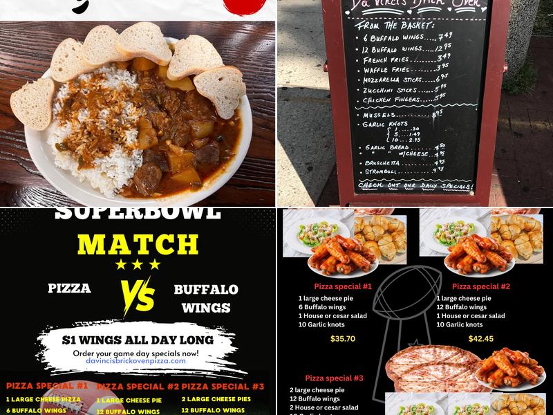 DaVinci's Brick Oven Pizza Menu