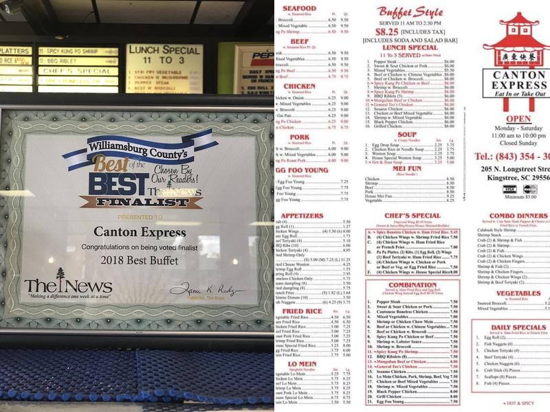 Canton Express Menu