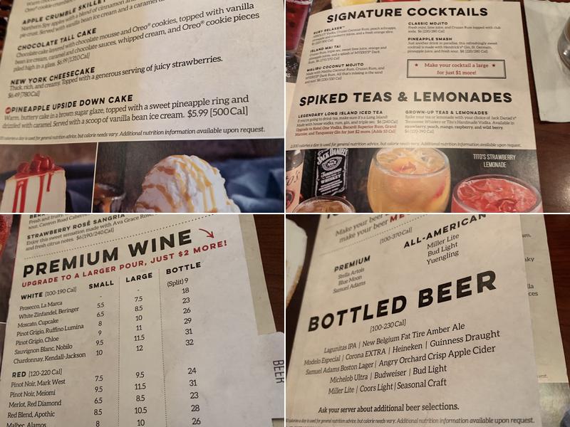 Ruby Tuesday Menu