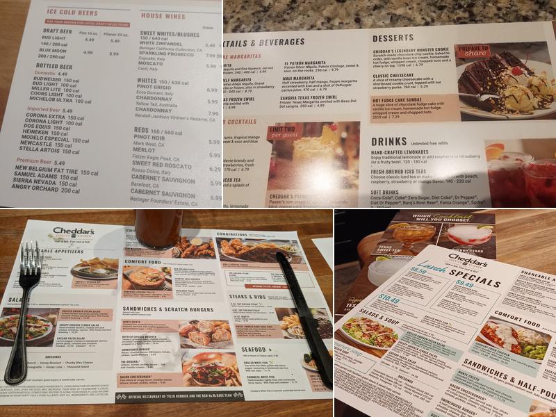 Cheddar's Scratch Kitchen Menu