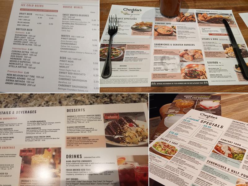 Cheddar's Scratch Kitchen Menu