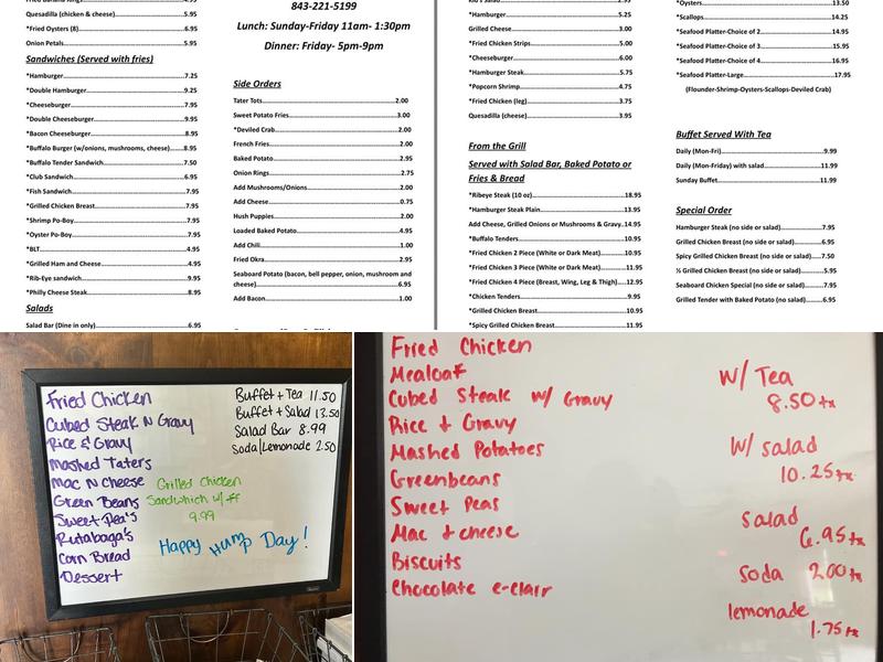 Seaboard Restaurant Menu