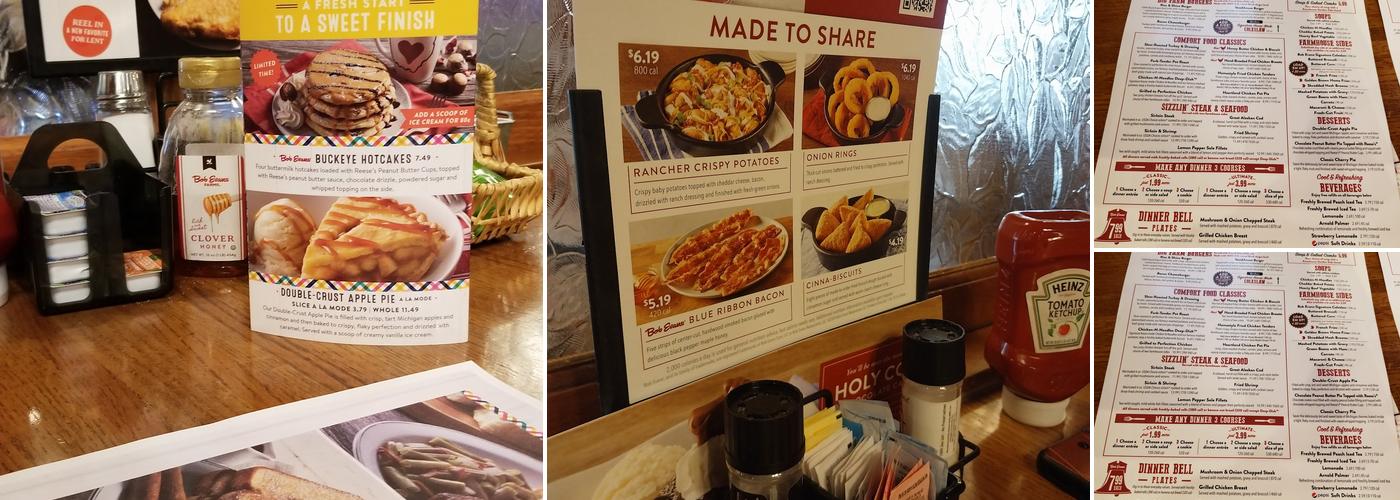 Bob Evans Menu