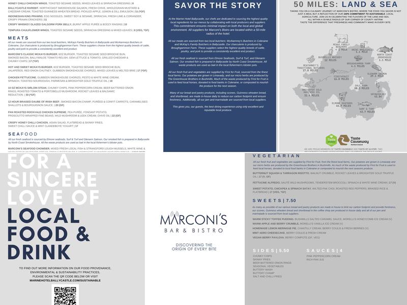 Marconi's Bistro & Bar Menu