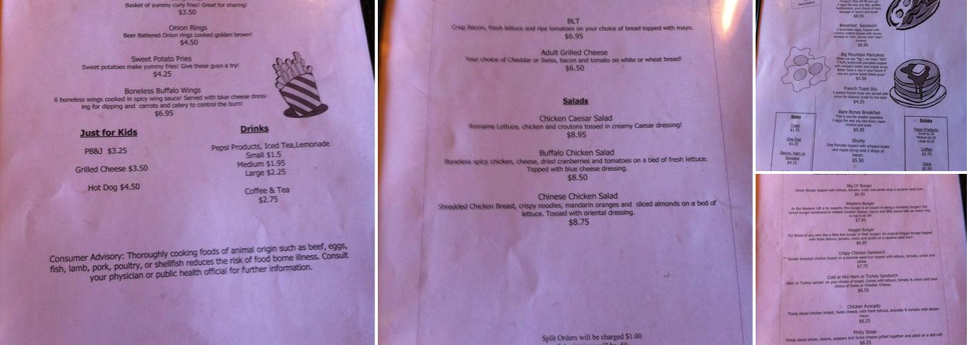 Brighton Store & Cafe Menu